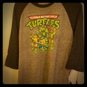Teenage mutant ninja turtle henley baseball tee
